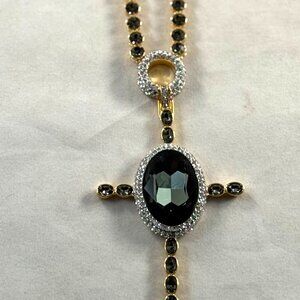 Ornate crystal necklace by Akkad, excellent condition
